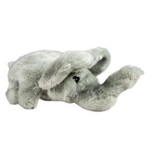Stuffed Elephant Plush Gray Furry Fluffy Big Ears Long Trunk SKM Enterprises